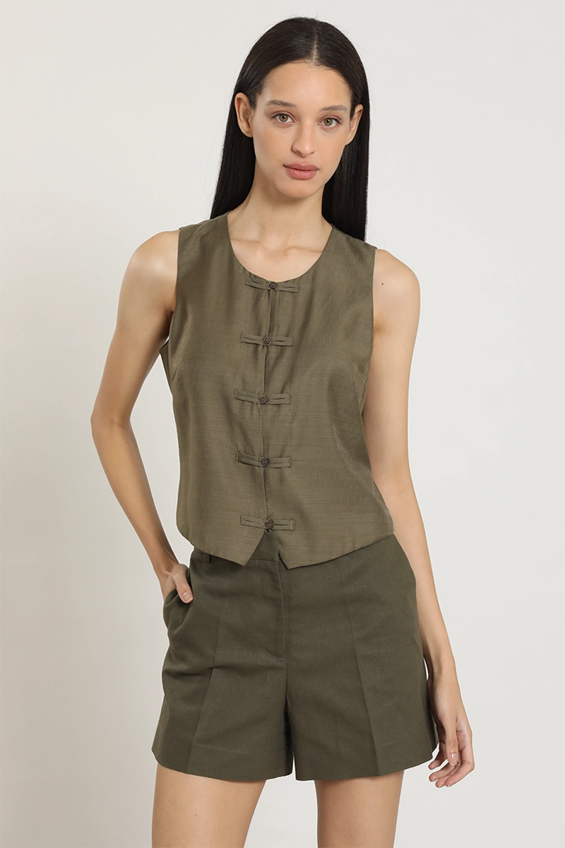 TOP SEMI SATINADO, MILITAR LIOLA - 1