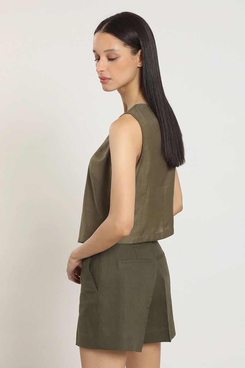 TOP SEMI SATINADO, MILITAR LIOLA - 4
