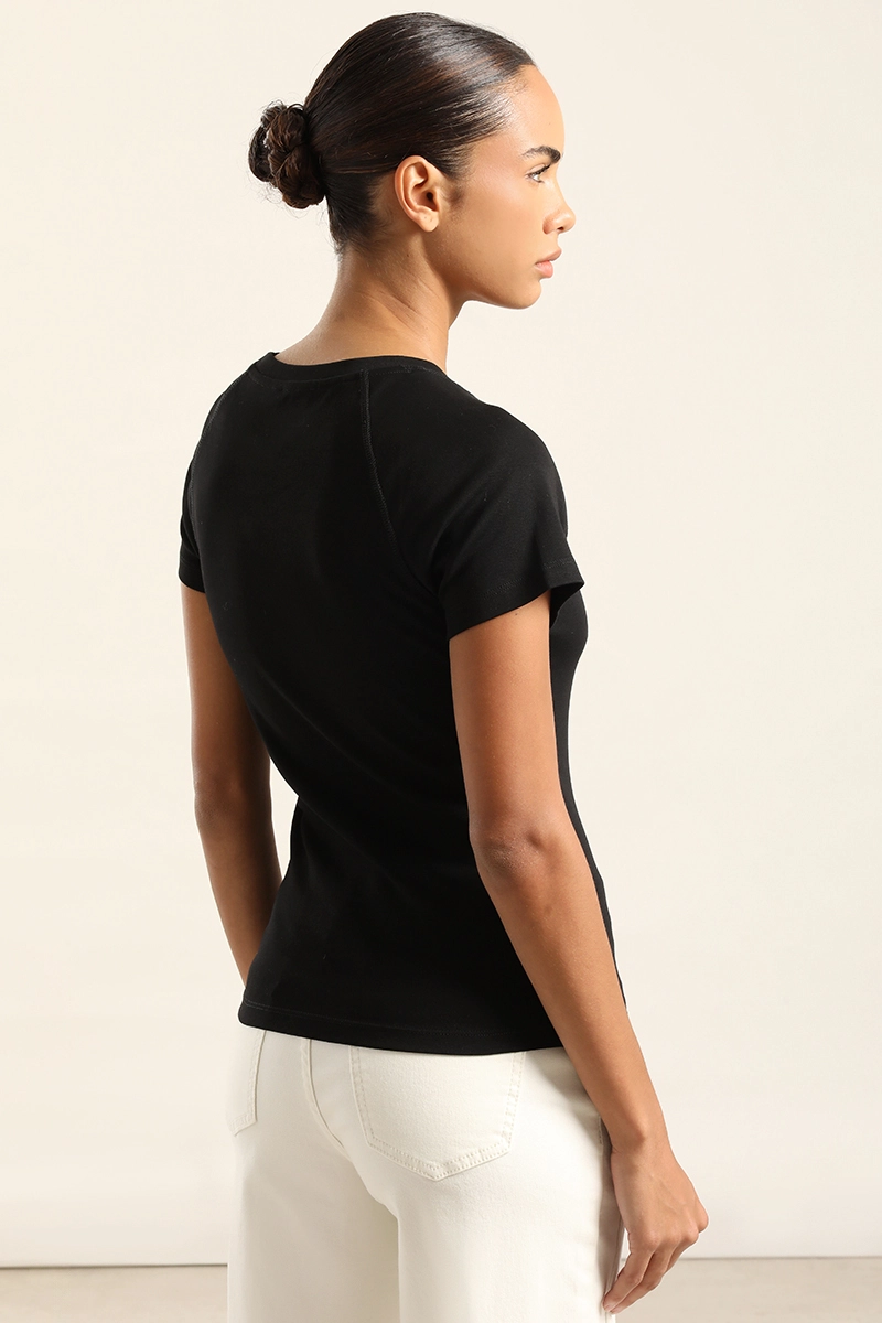 POLERA BASICA, LOGO LIOLA, NEGRO LIOLA - 4