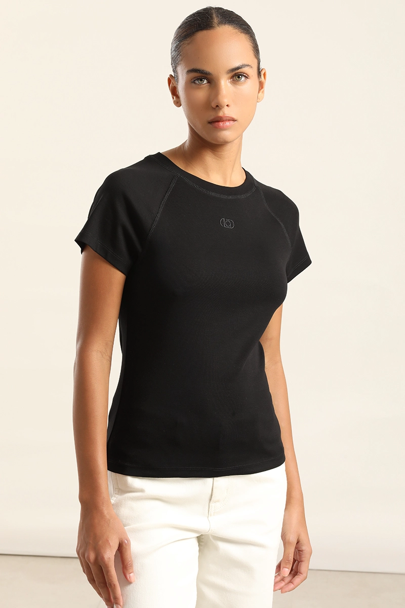 POLERA BASICA, LOGO LIOLA, NEGRO LIOLA - 5