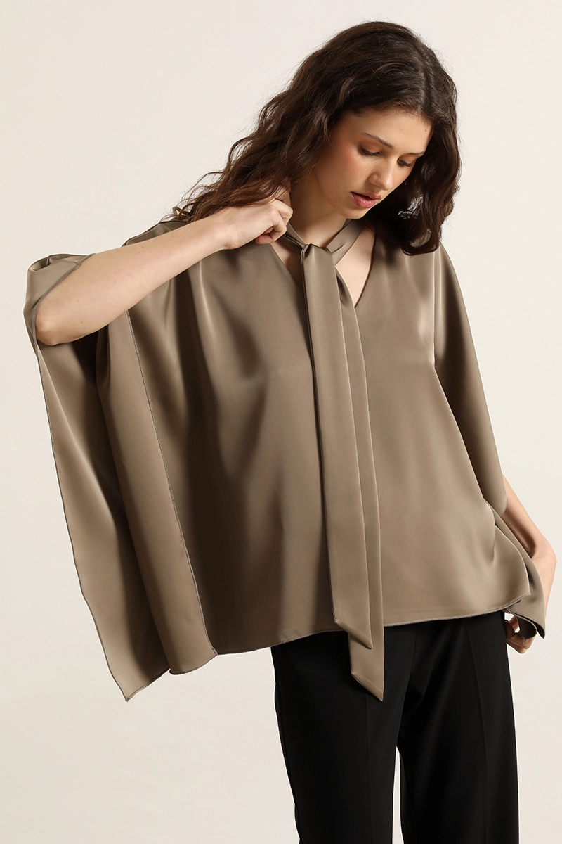BLUSA TUNICA, SATIN LAZADA, TOPO LIOLA - 1