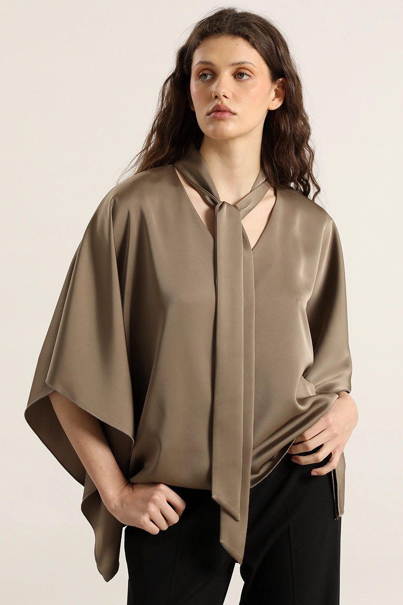 BLUSA TUNICA, SATIN LAZADA, TOPO LIOLA - 4