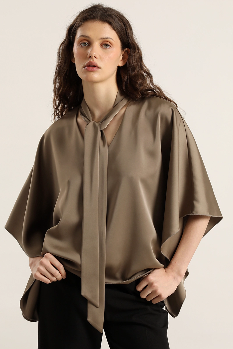 BLUSA TUNICA, SATIN LAZADA, TOPO LIOLA - 6