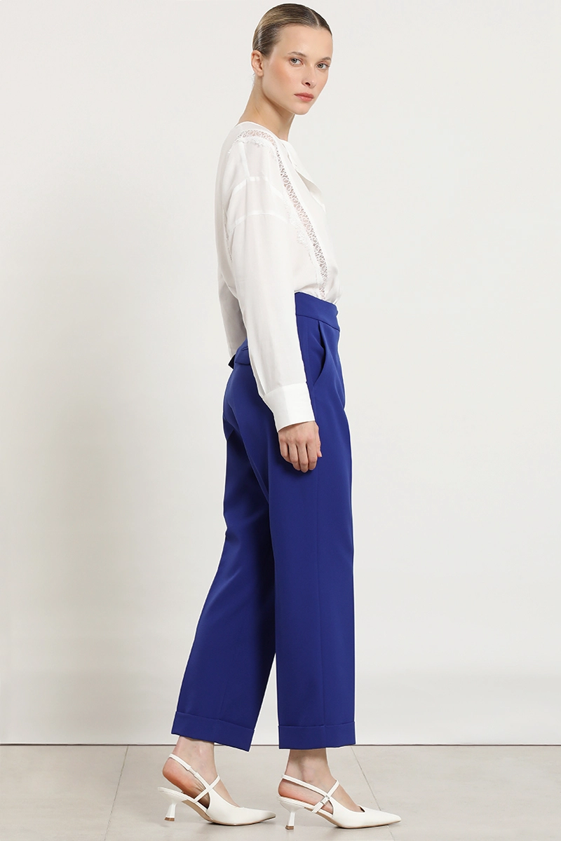 PANTALON SASTRE, HERRAJE METALICO, AZULINO LIOLA - 2