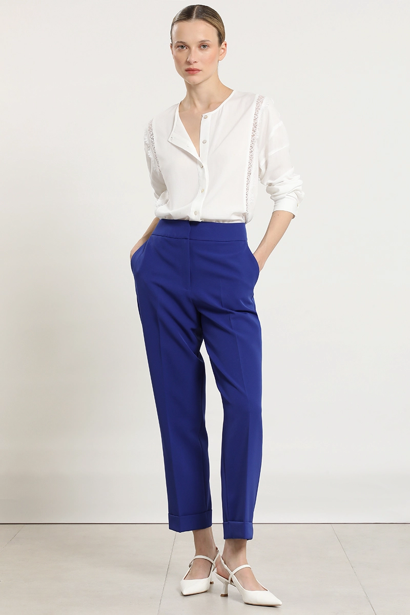 PANTALON SASTRE, HERRAJE METALICO, AZULINO LIOLA - 3