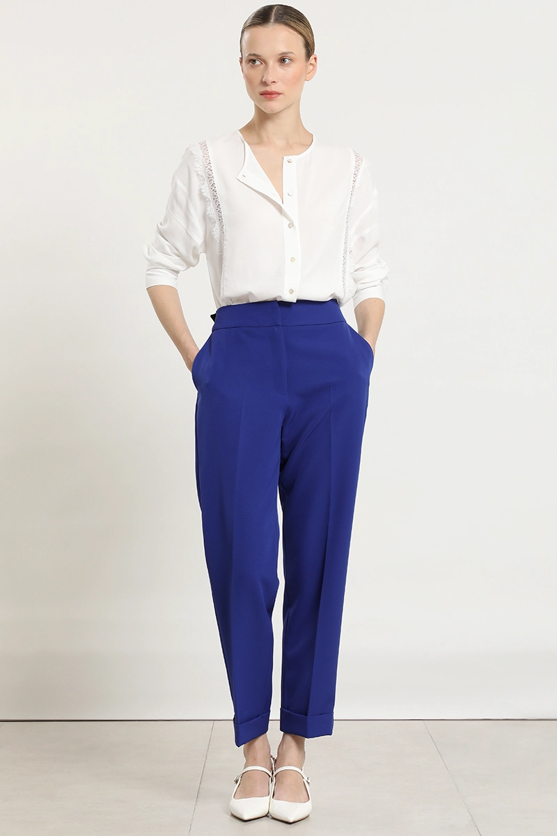 PANTALON SASTRE, HERRAJE METALICO, AZULINO LIOLA - 4