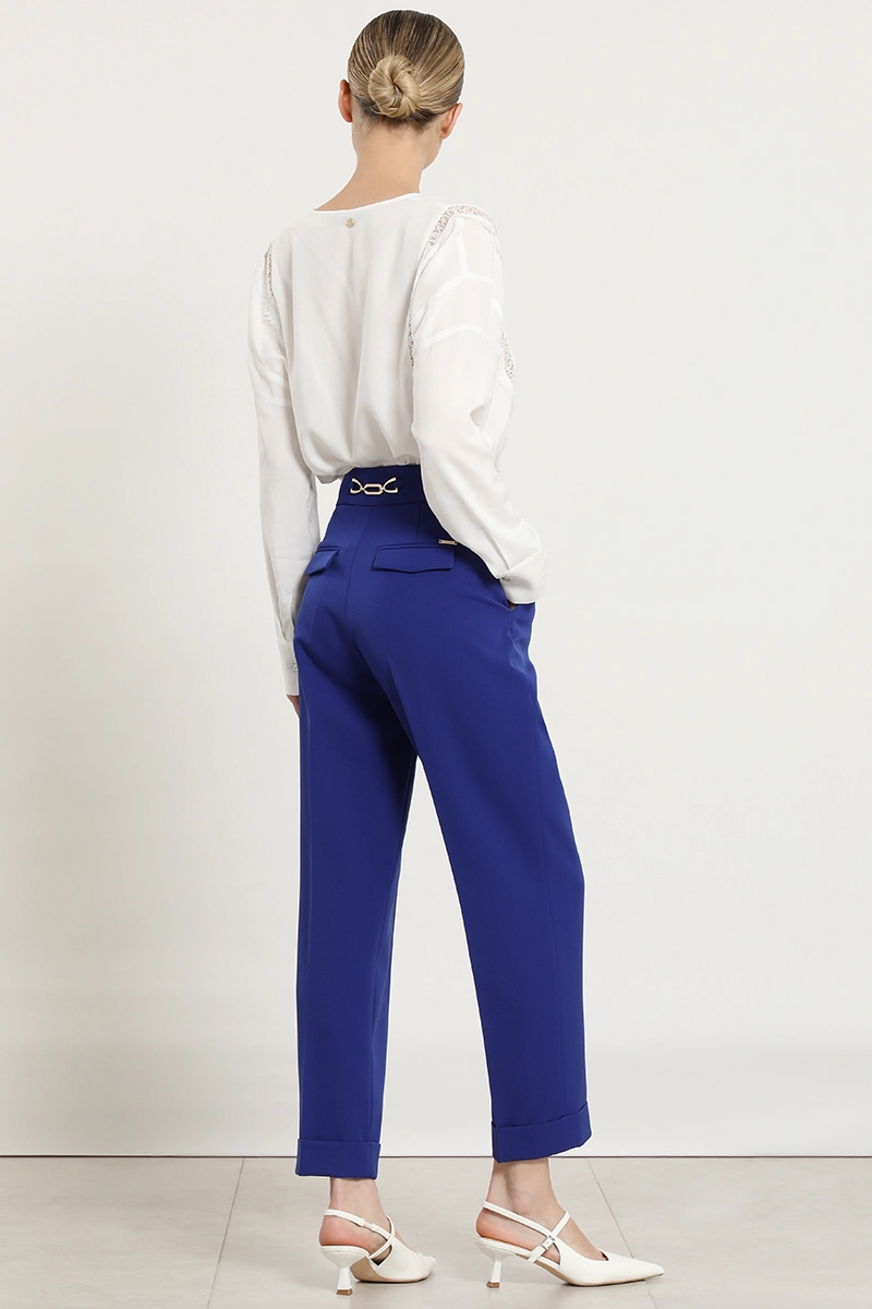 PANTALON SASTRE, HERRAJE METALICO, AZULINO LIOLA - 6