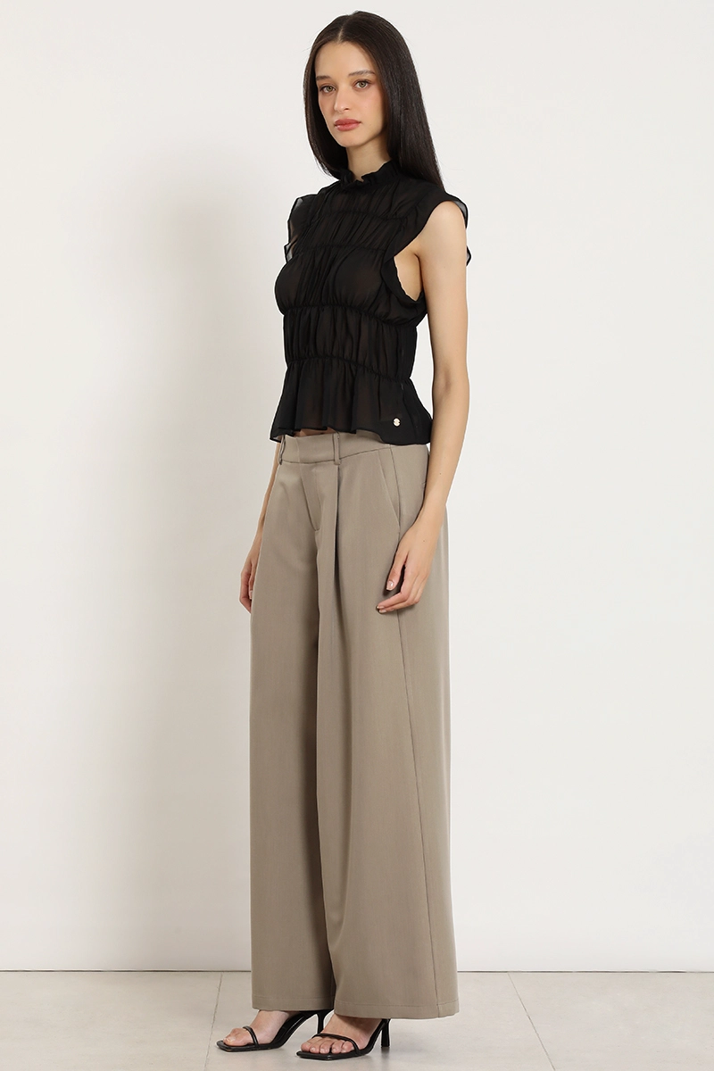 PANTALON ANCHO CON PINZAS, TOPO LIOLA - 3