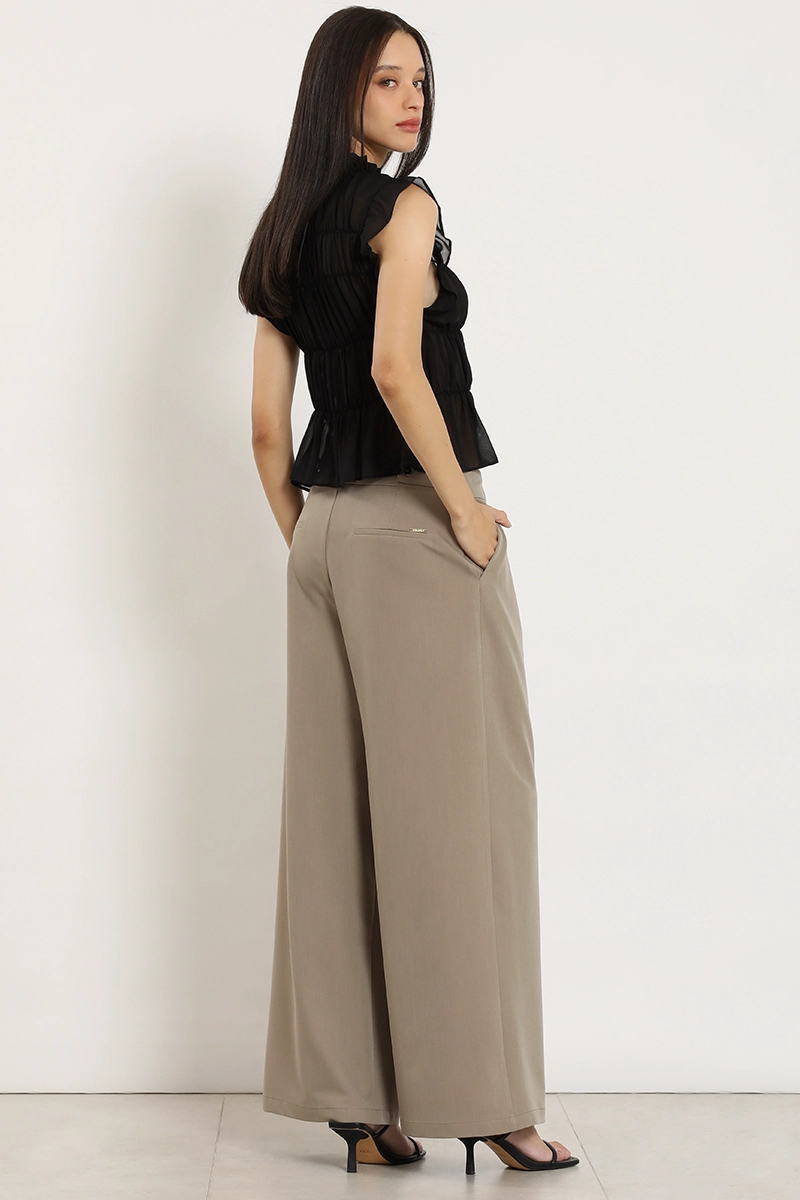 PANTALON ANCHO CON PINZAS, TOPO LIOLA - 5
