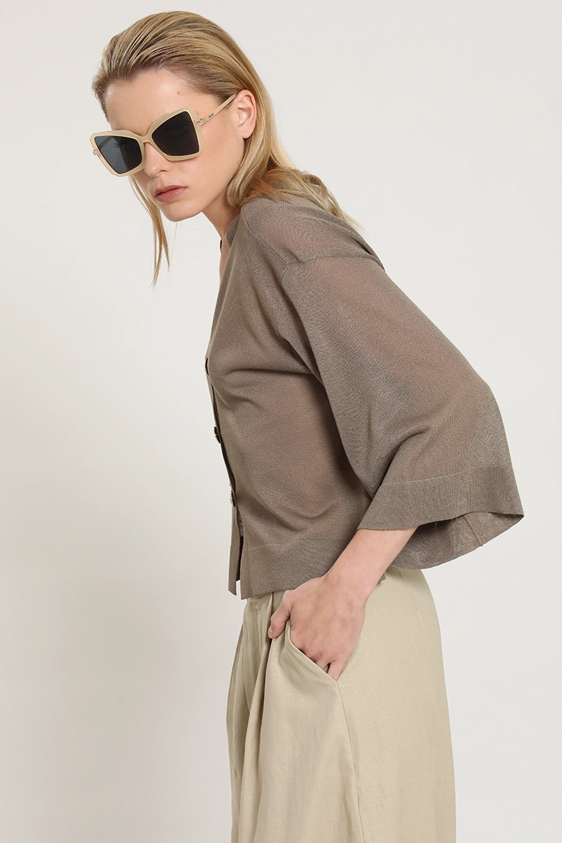 CARDIGAN PUNTO, SEMITRANSPARENTE, TOPO LIOLA - 3
