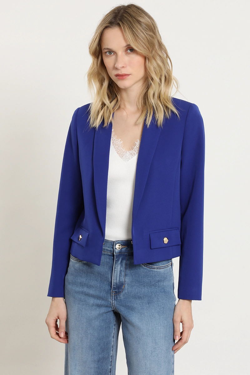BLAZER CROPPED, AZULINO LIOLA - 1