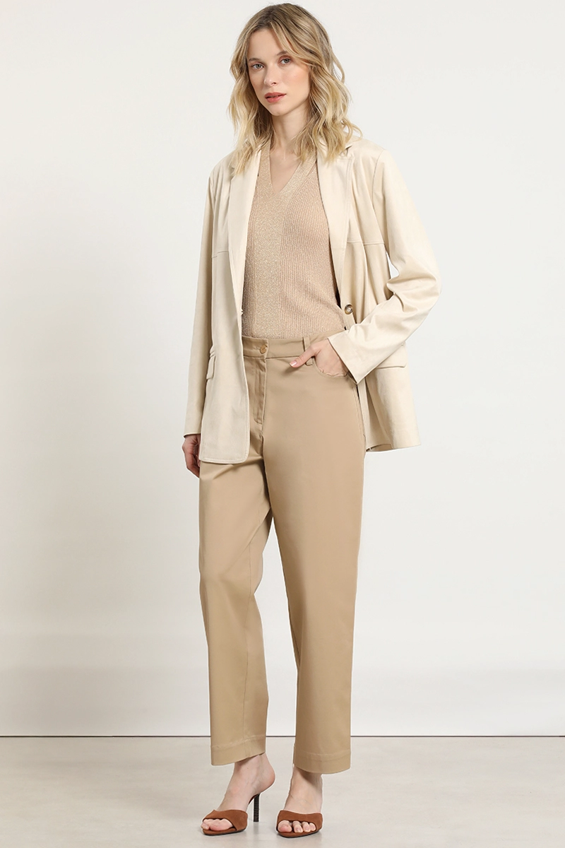 PANTALON BARREL, TIRO ALTO, BEIGE LIOLA - 3