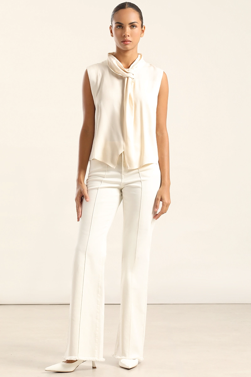 TOP CUELLO ENTRELAZADO, BEIGE LIOLA - 2