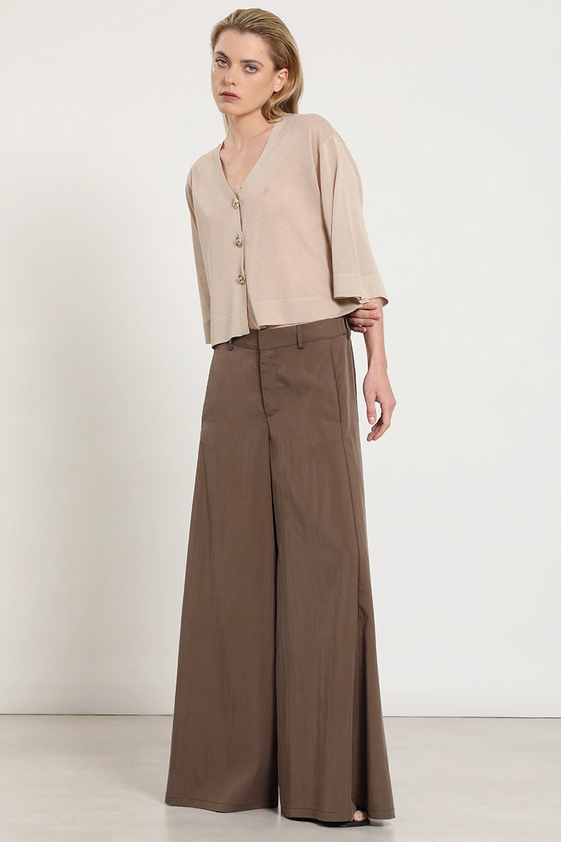 PANTALON ANCHO LYOCELL MIX, TABACO LIOLA - 1