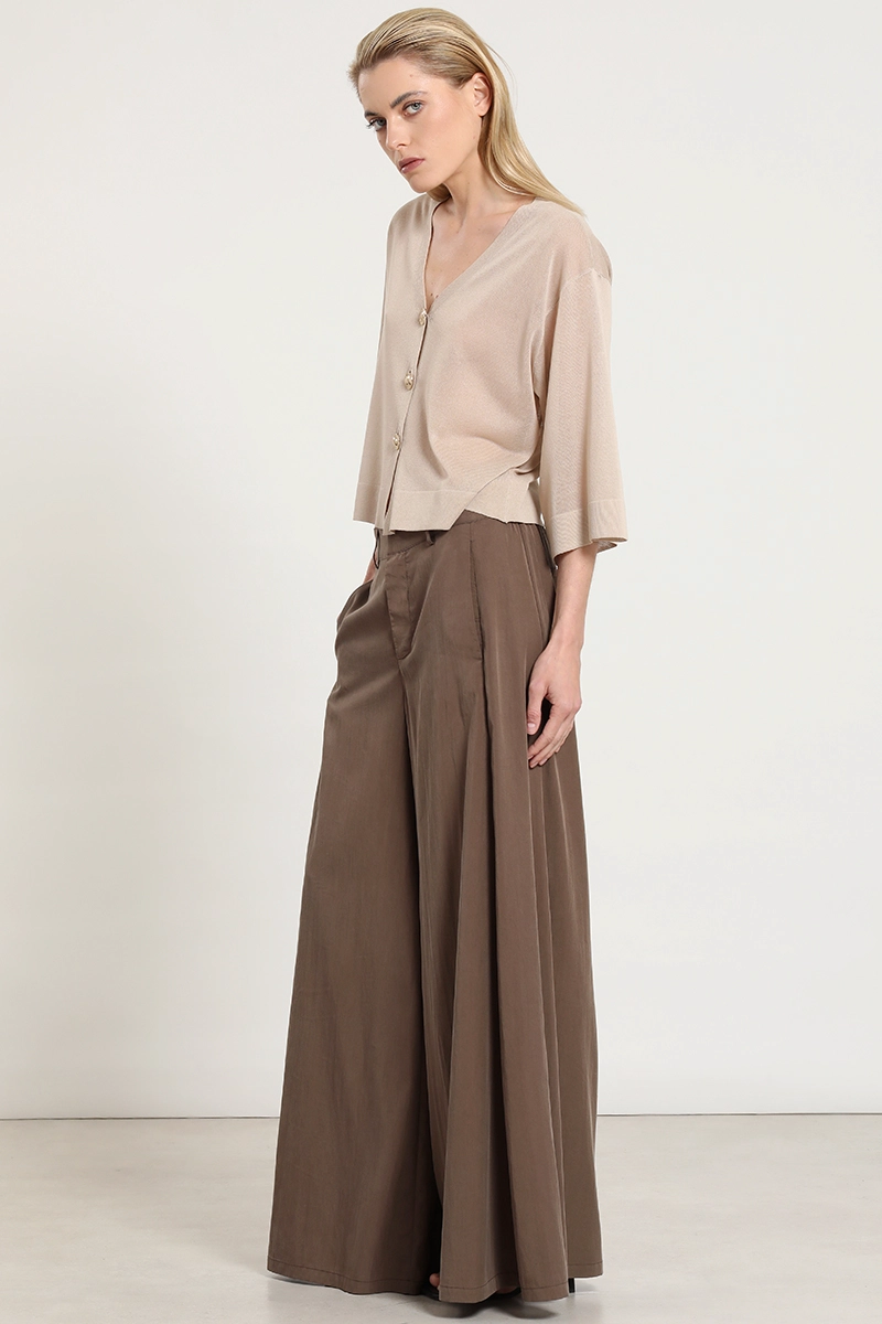 PANTALON ANCHO LYOCELL MIX, TABACO LIOLA - 6