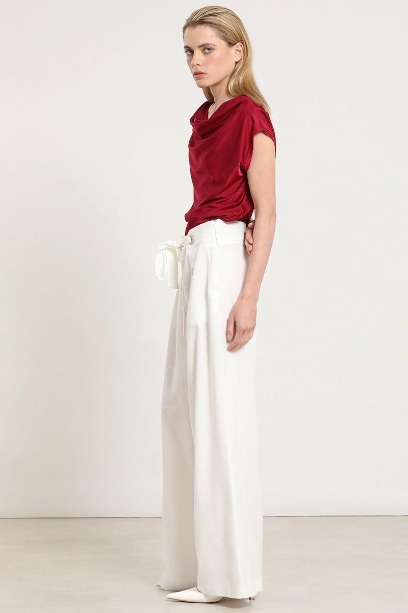 POLERA ESCOTE DRAPEADO, GUINDA LIOLA - 7