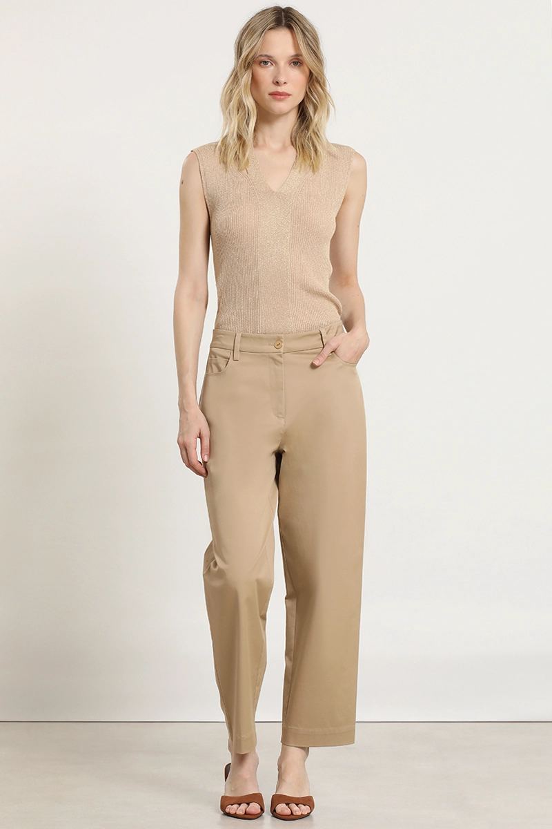 TOP PUNTO, HILO METALIZADO, CAMEL LIOLA - 2