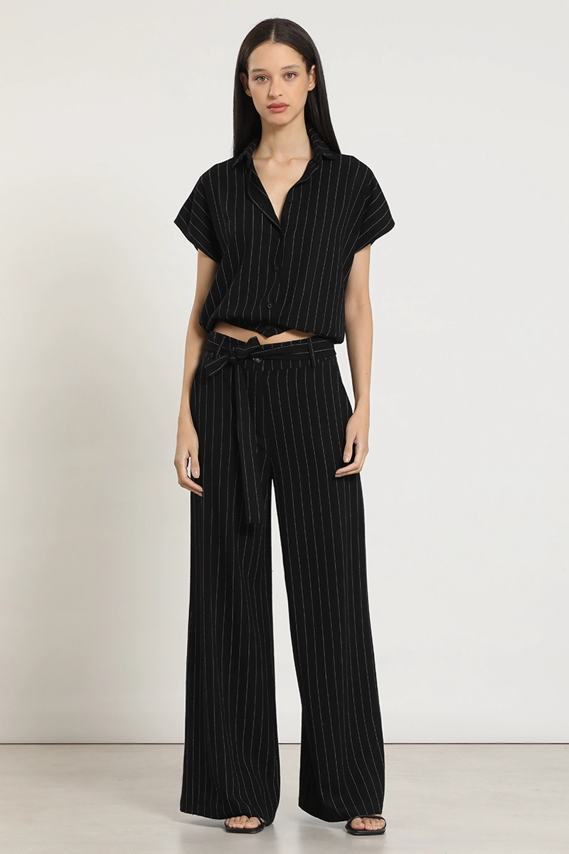 PANTALON RECTO, TIRO ALTO, NEGRO LIOLA - 2