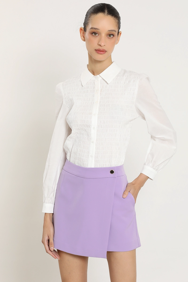 FALDA SHORT ASIMETRICA, LILA LIOLA - 2