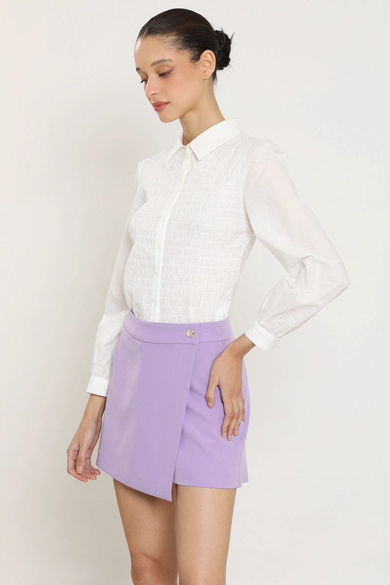 FALDA SHORT ASIMETRICA, LILA LIOLA - 3