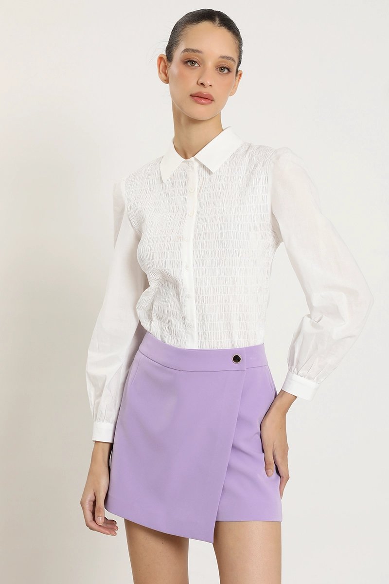 FALDA SHORT ASIMETRICA, LILA LIOLA - 5