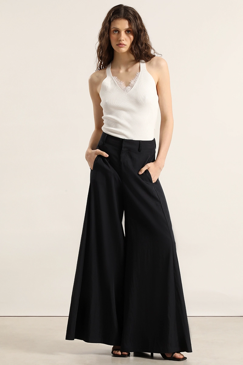PANTALON ANCHO LYOCELL MIX, AZUL LIOLA - 1