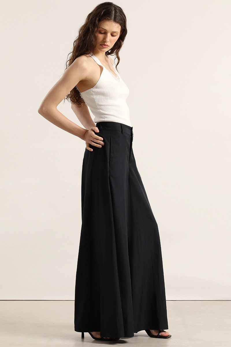 PANTALON ANCHO LYOCELL MIX, AZUL LIOLA - 2