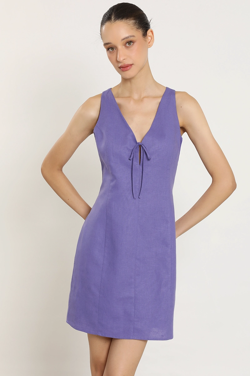 VESTIDO CORTO CON LAZO, VIOLETA LIOLA - 1