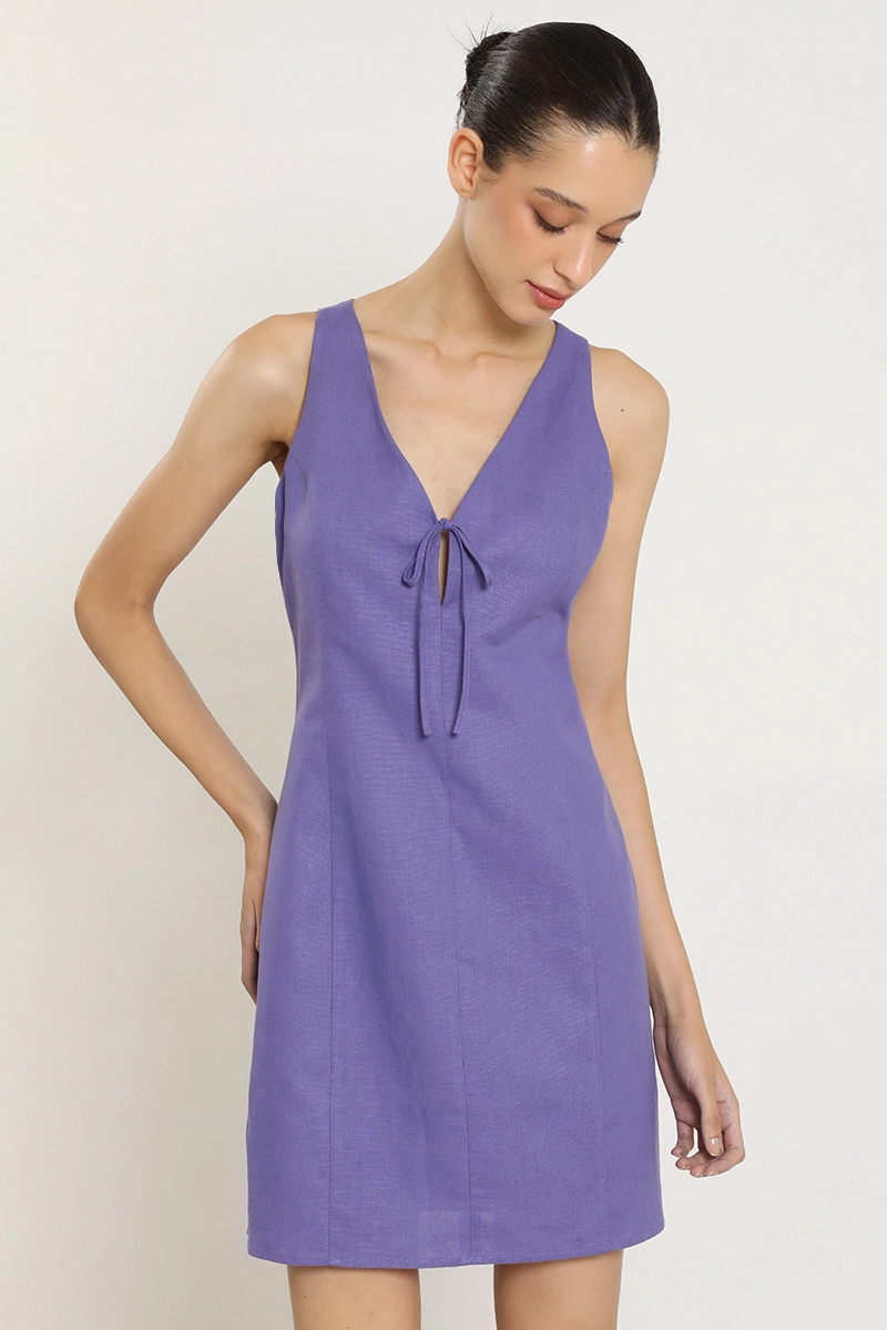 VESTIDO CORTO CON LAZO, VIOLETA LIOLA - 4