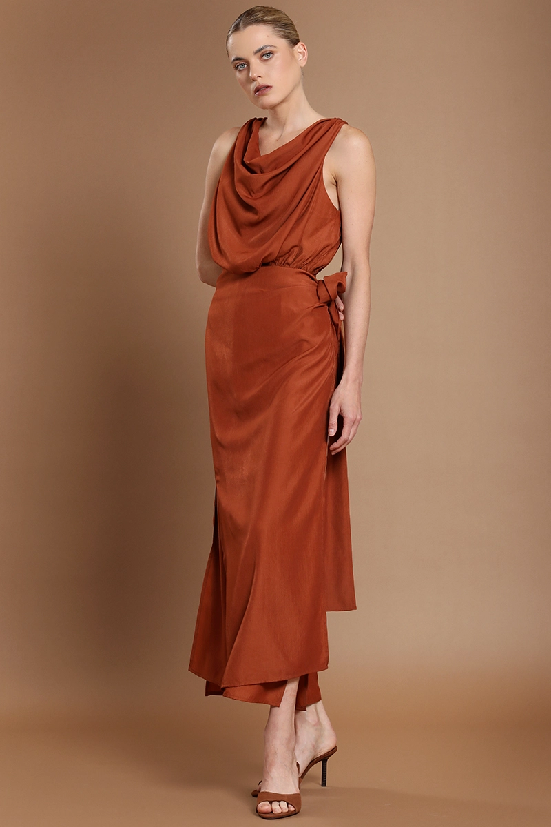 VESTIDO LARGO, ENVOLVENTE ELASTICADA, OXIDO LIOLA - 7