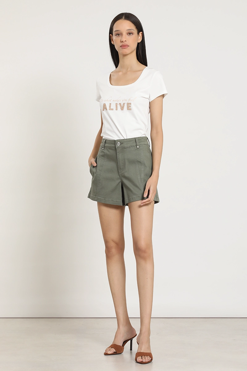 POLERA ESTAMPADO, APLICACION STRASS, CRUDO LIOLA - 2