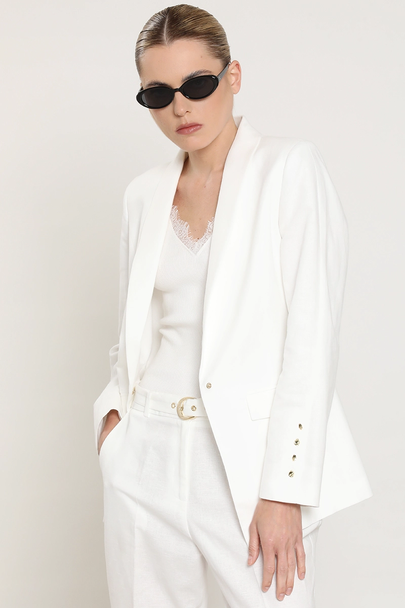 BLAZER LINO ALGODON, CRUDO LIOLA - 1