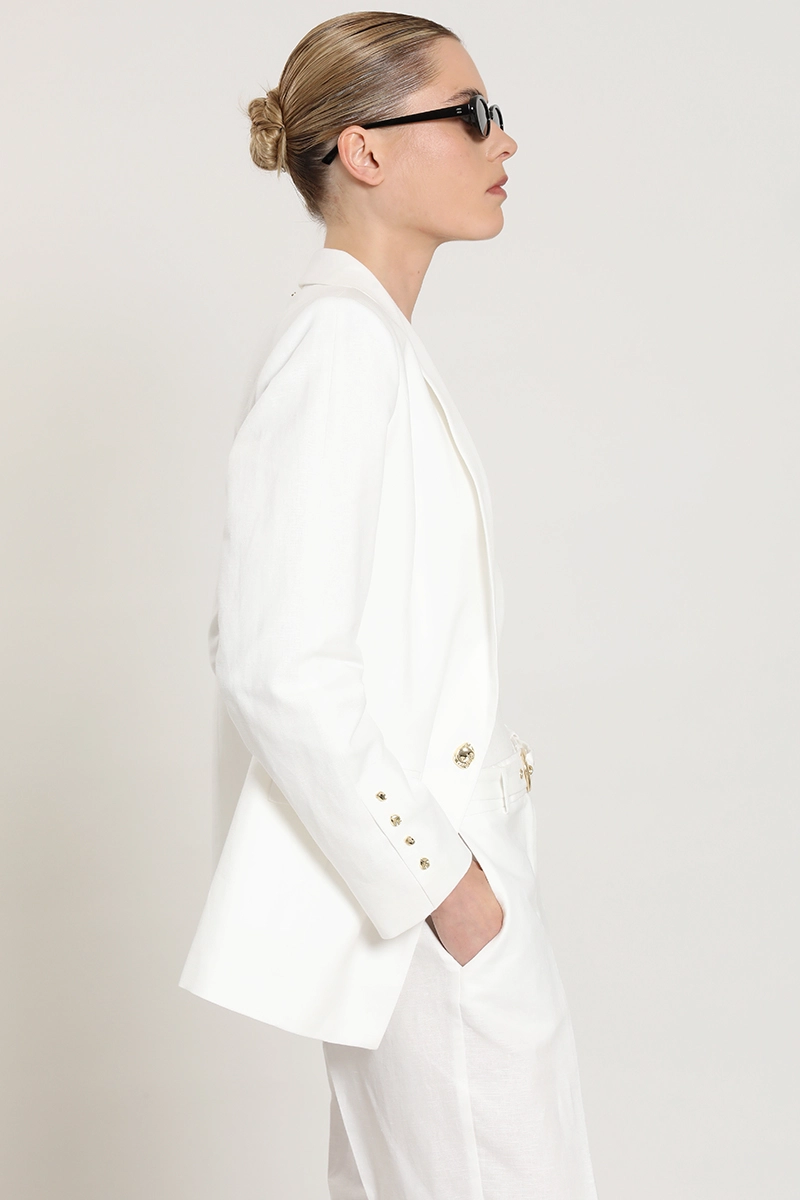 BLAZER LINO ALGODON, CRUDO LIOLA - 3