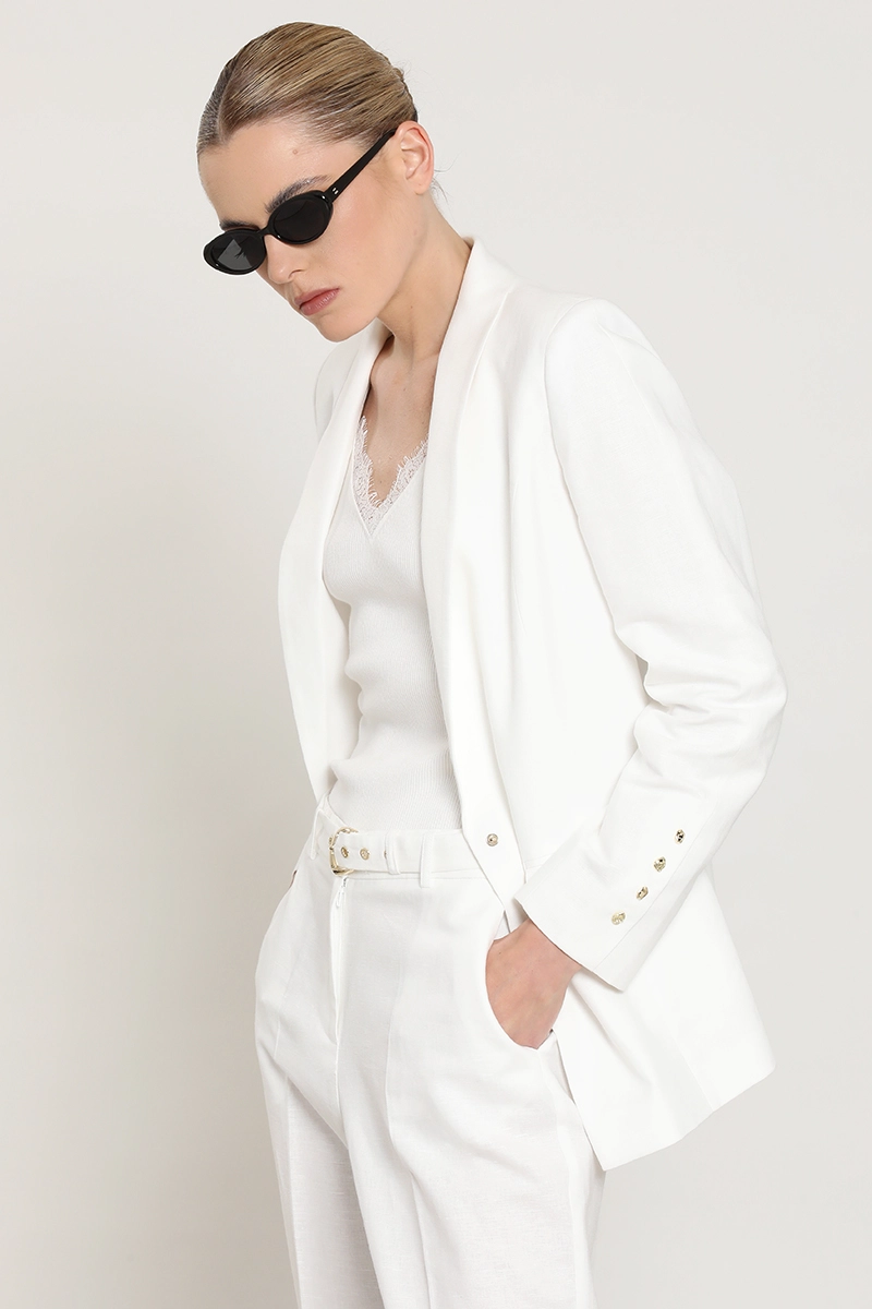 BLAZER LINO ALGODON, CRUDO LIOLA - 5