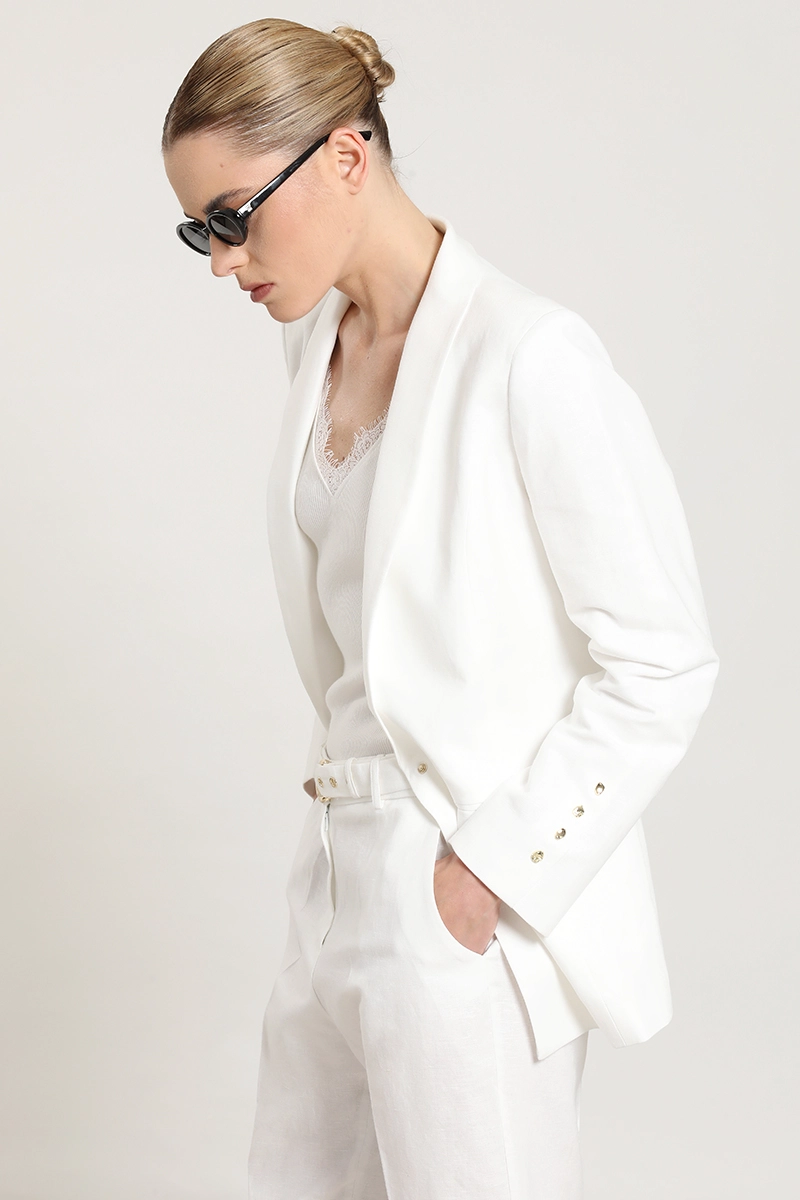 BLAZER LINO ALGODON, CRUDO LIOLA - 7