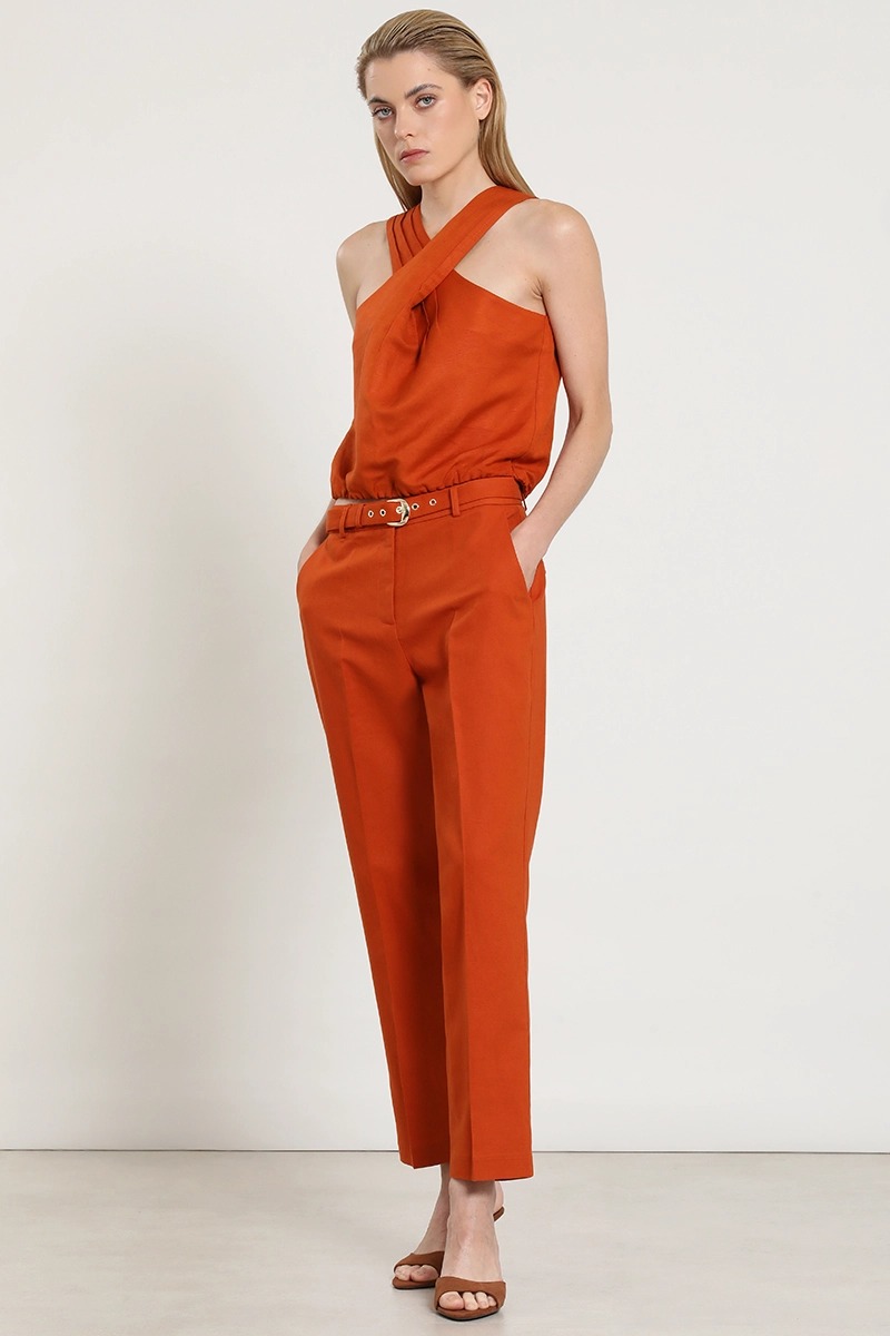 PANTALON SASTRE LINO ALGODON, OXIDO LIOLA - 2