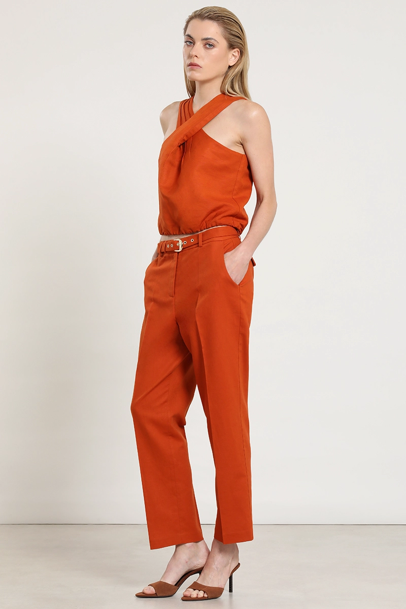PANTALON SASTRE LINO ALGODON, OXIDO LIOLA - 5