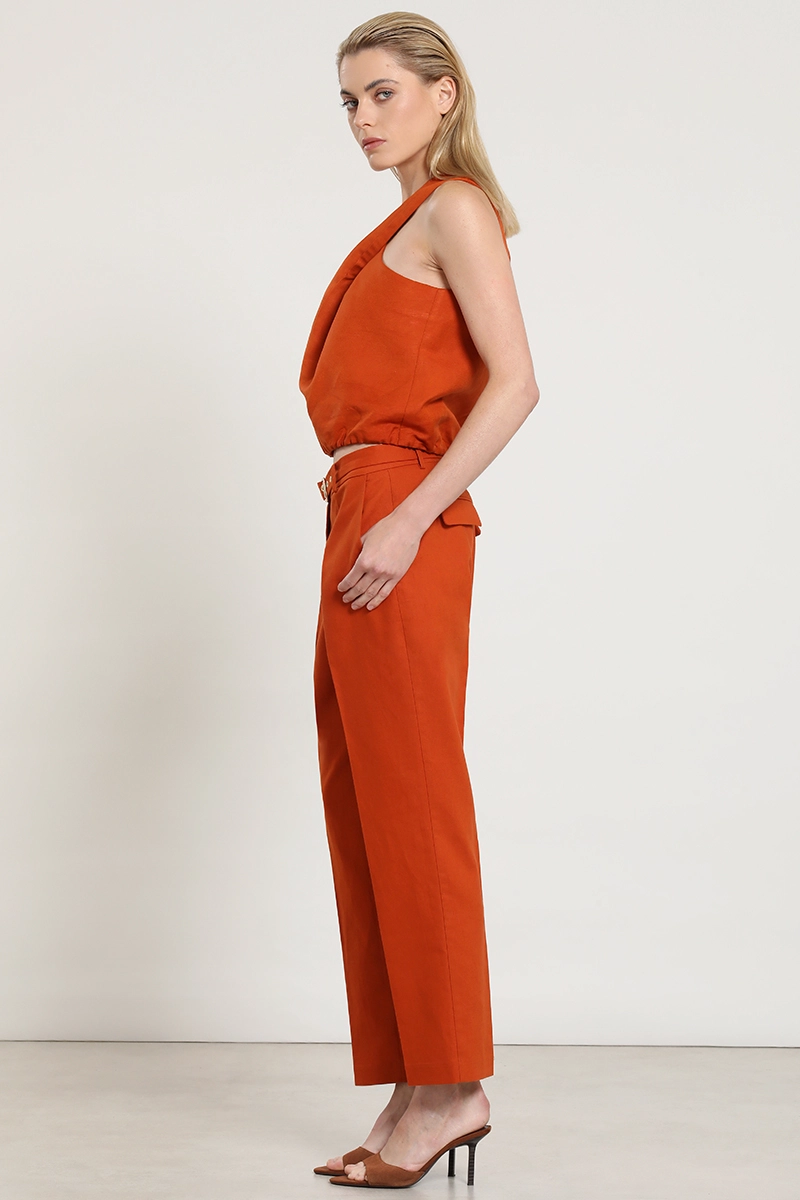 PANTALON SASTRE LINO ALGODON, OXIDO LIOLA - 6