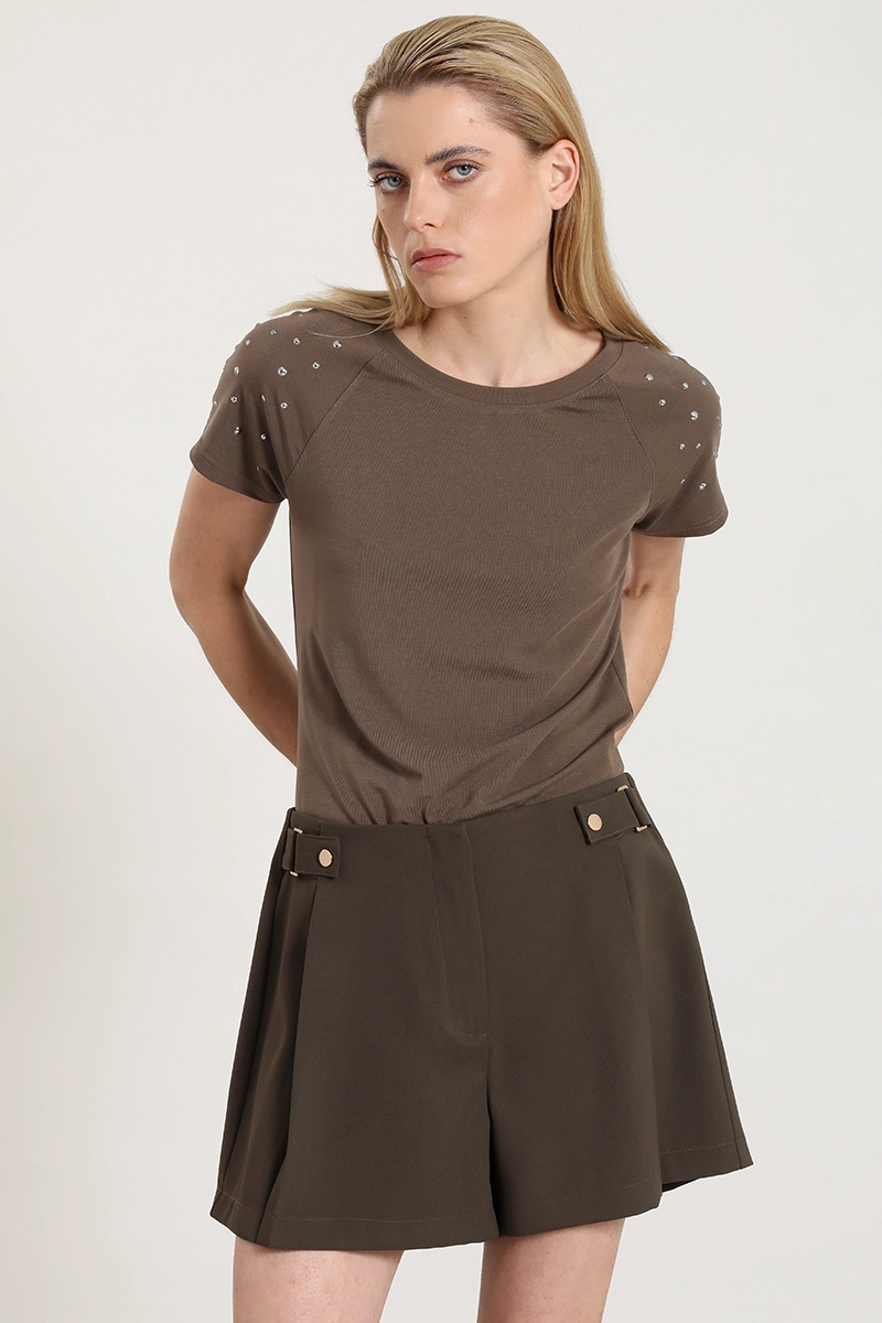 SHORT CON PLIEGUES, TOPO LIOLA - 4