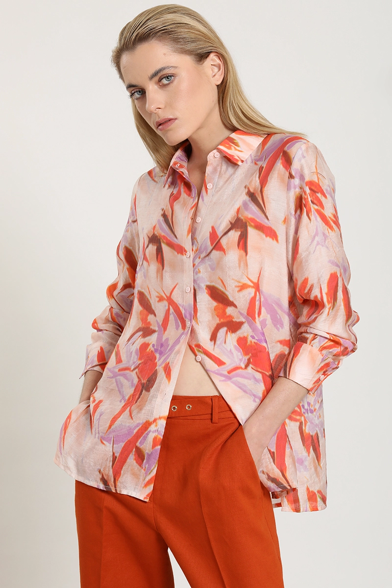 BLUSA ESTAMPADA, ROSA LIOLA - 1