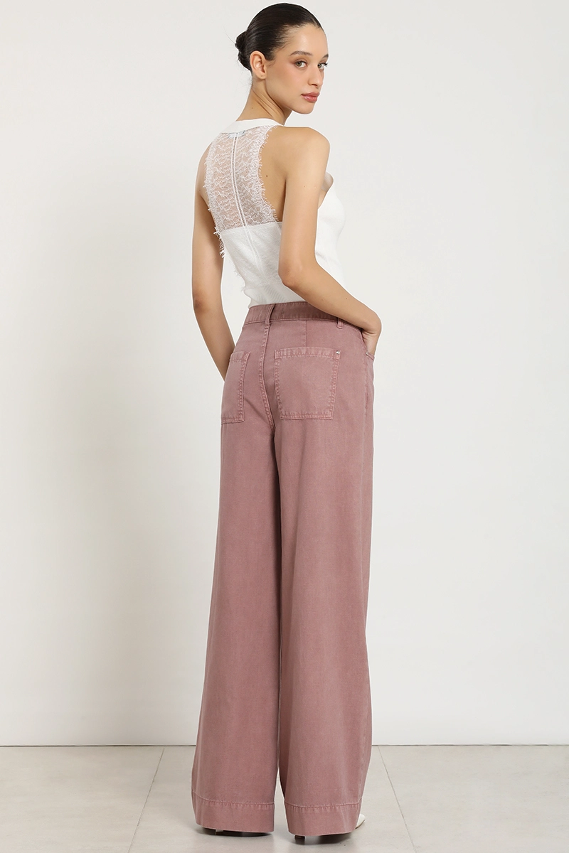 PANTALON PALAZZO LYOCELL LINO, RUBOR LIOLA - 3