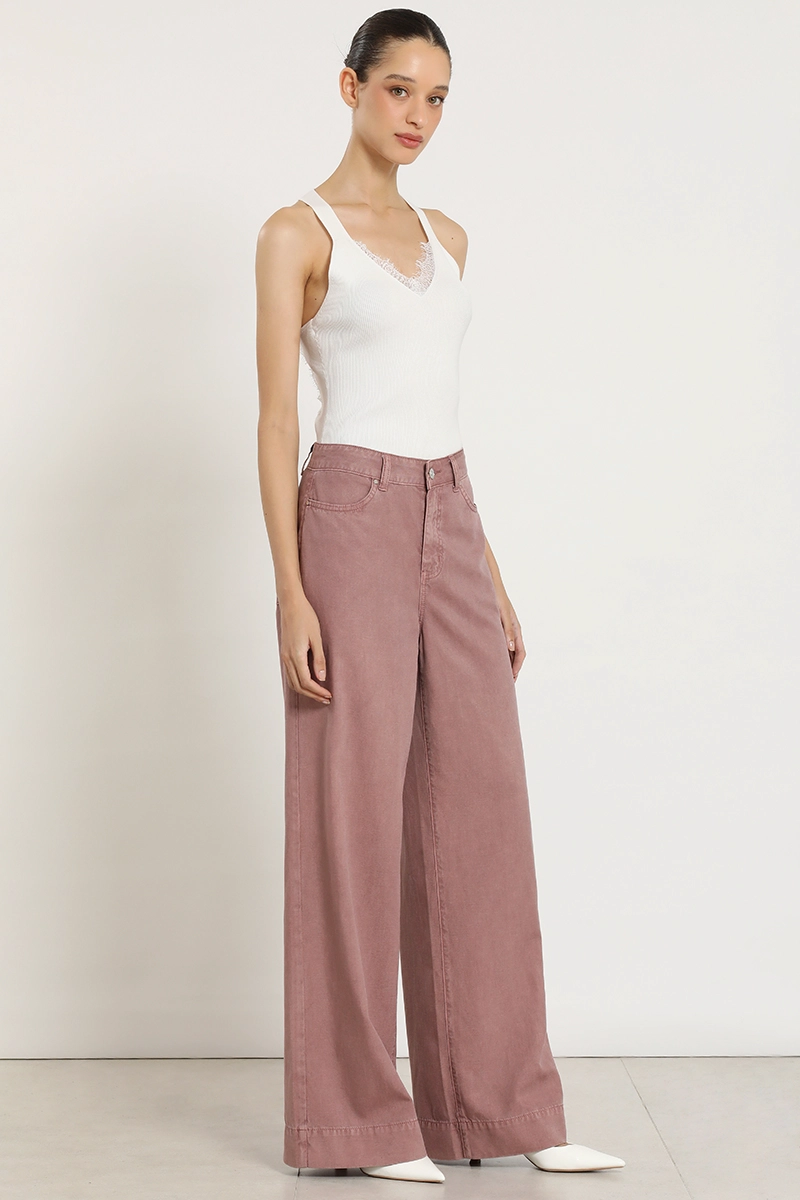 PANTALON PALAZZO LYOCELL LINO, RUBOR LIOLA - 5