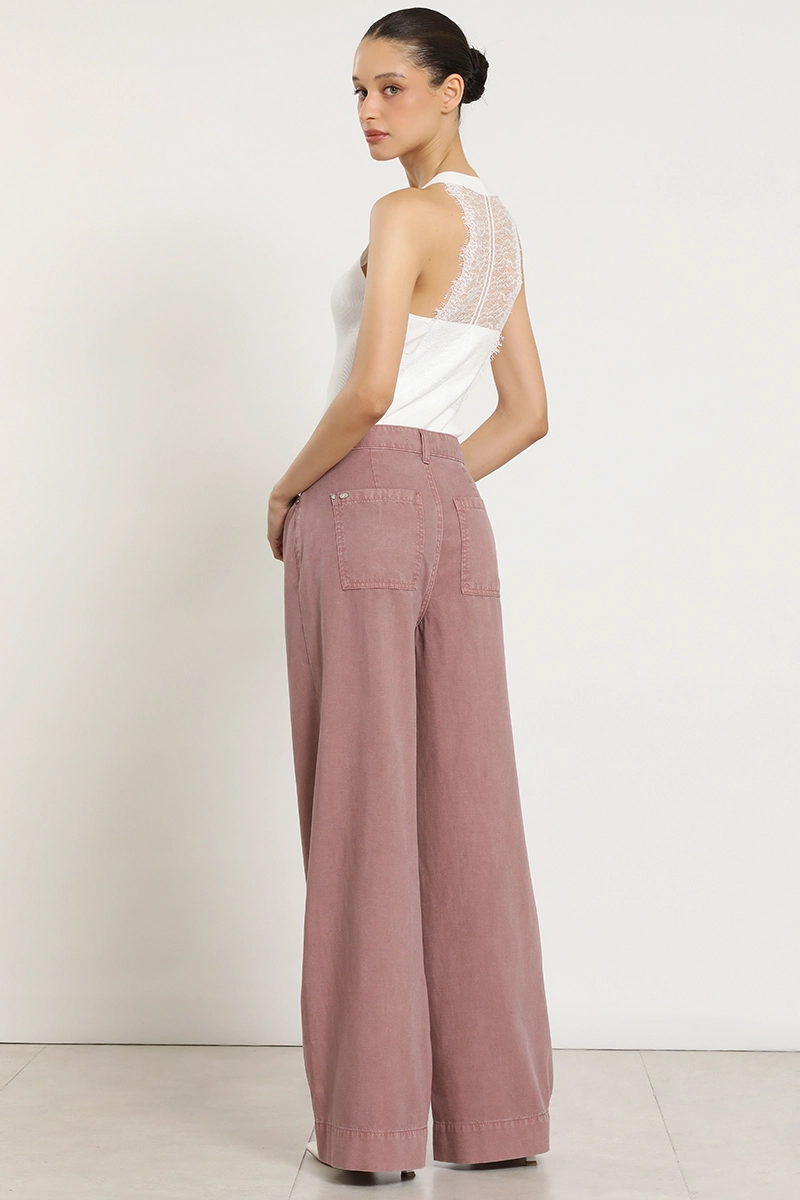 PANTALON PALAZZO LYOCELL LINO, RUBOR LIOLA - 6