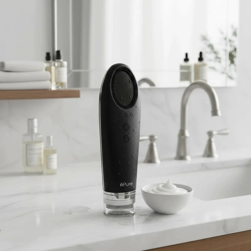 LIMPIADOR FACIAL SONICO 4 EN 1 CON CALOR Y MASAJES, RESISTENTE AL AGUA - EPURE - 3