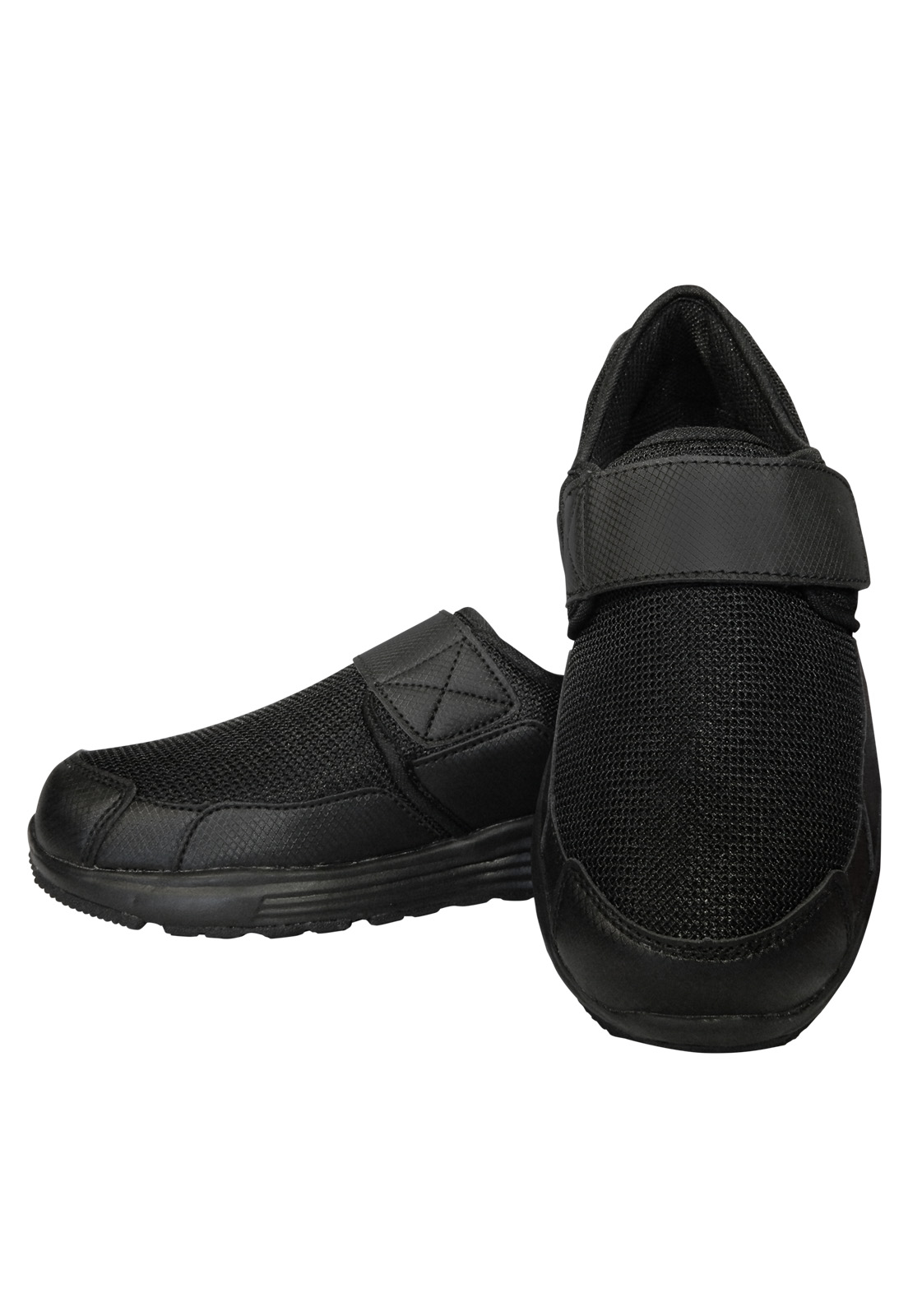 ZAPATILLA CON VELCRO NEGRAS - 4
