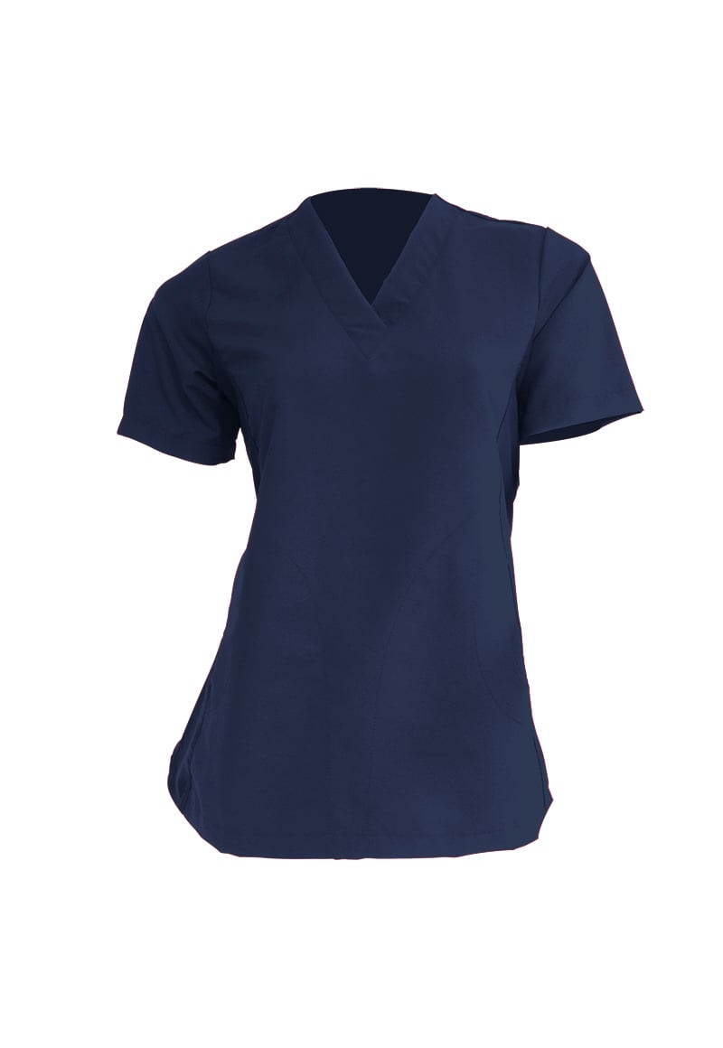 POLERA MUJER MIKE'S UNIDAD AZUL ANTIFLUIDO UNIFORMES CLÍNICOS - 1