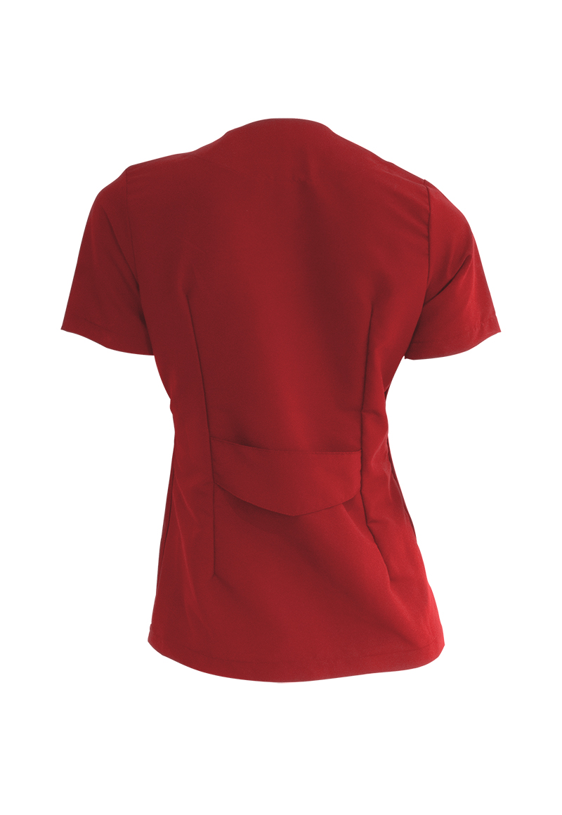 POLERA MUJER MIKE'S UNIDAD ROJO ANTIFLUIDO UNIFORMES CLÍNICOS - 3