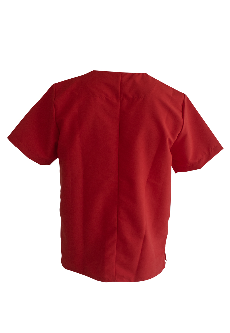 POLERA HOMBRE MIKE'S ROJO ANTIFLUIDO UNIFORMES CLÍNICOS - 3