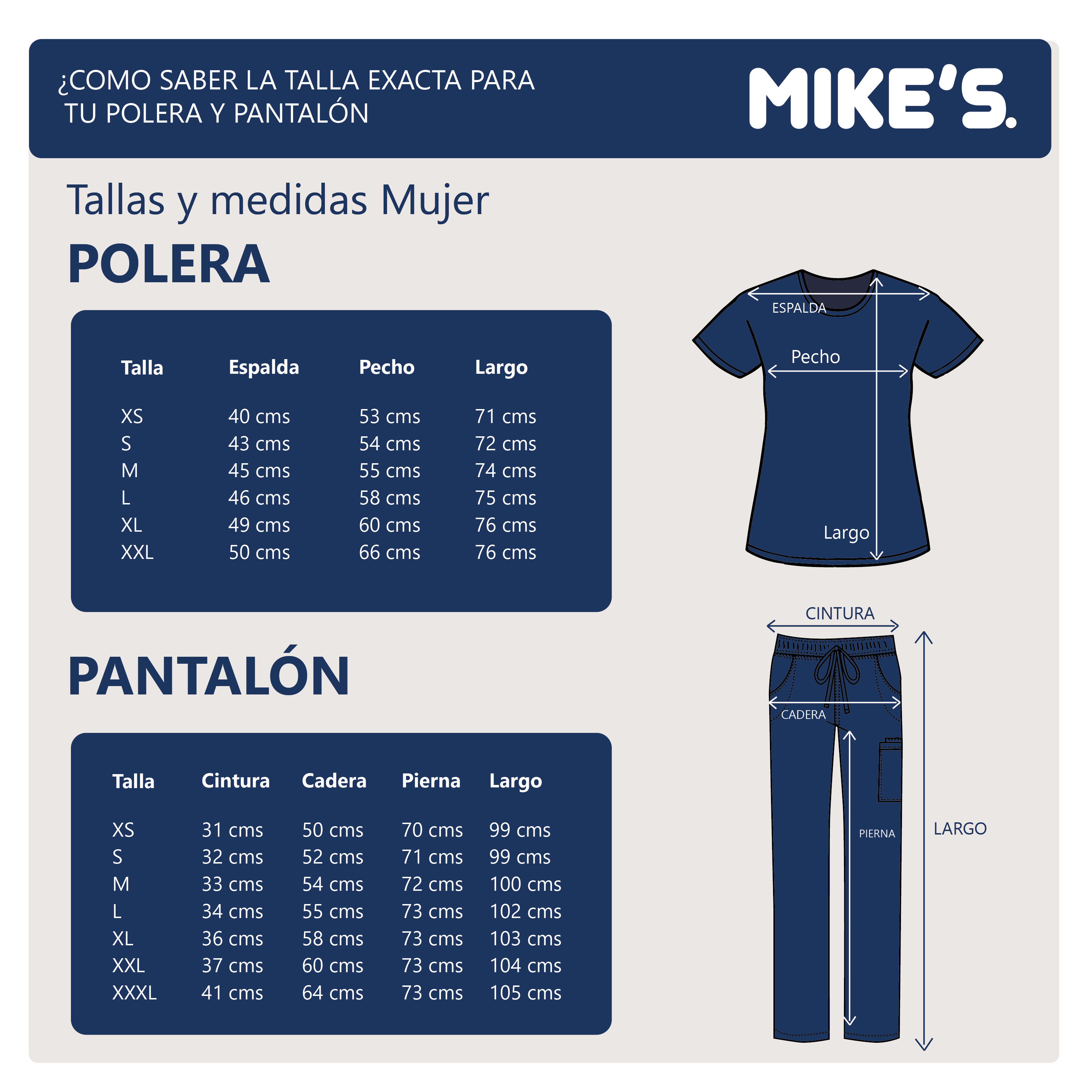 POLERA MUJER MIKE'S NEGRO ANTIFLUIDO UNIFORMES CLÍNICOS - 2