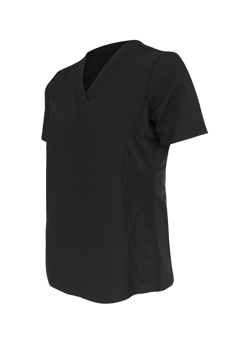 POLERA MUJER MIKE'S NEGRO ANTIFLUIDO UNIFORMES CLÍNICOS - 3